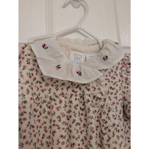 Baby Koalababy Floral Footie 6-9 Months White Pink